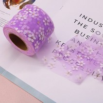 6/8/10/12cm 25 야드 데이지 Tulle 메쉬 롤 DIY 수제 헤어 장식 베이킹 파티 웨딩 인쇄 패브릭 용품, [04] 12cm x 25yards, [04] Purple red