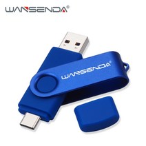 usb128기가 이동식 디스크 2테라 c타입 usb 새로운 wansenda 3.0 type c 플래시 드라이브 otg 펜 드라이브 512gb 256gb gb 64gb 2 135, 네이비 블루