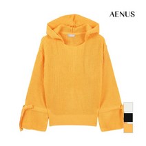 [니] [AENUS] 여성 끈장식 쥬 후드 트_AW19FSW102