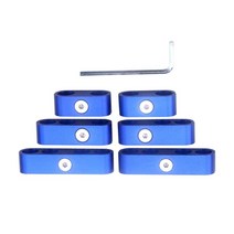 WENYAN 6Pcs 알루미늄 플러그 와이어 분리기 분배기 세트 도구 내구성 파란색으로 7mm 8mm 9mm 전선에 대 한 쉬운 설치, 푸른, 합금