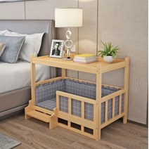 애견하우스 강아지집 원목 실내하우스 2층침대 대형개집 반려견집 펫하우스, 45×60cm