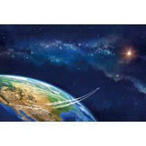 MOON.QG 사진 배경 갤럭시 성운 행성 소년 생일 파티 장식 우주 별 반짝이 소품, 12 2THXY00013_04 250x180cm
