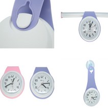 GVP 물방울방수시계 퍼플 싱크대시계 화장실용시계 목욕탕시계