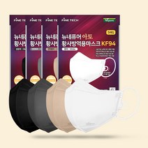 네퓨어 새부리형 마스크 10매 KF94 일회용 컬러 아토2D마스크 국산 끈조절 황사 미세먼지차단, 스틸그레이, 아토KF94 20매입