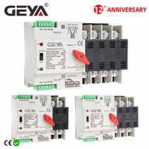 GEYA-W2R ATS 110V PC 이중 전원 자동 스위치 63A 가정용 50/60Hz 무료, W2R 4P 220V, 협력사, 100A