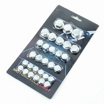 자동차 차량용 볼트 너트 오토바이 나사 장식 커버 도금 캡 모터 스쿠터용 전기 컬러 너트 액세서리 30, 06 SILVER