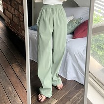 [자체제작] 앤샵 여성 투웨이 밑단 스트링 와이드 아노락 조거팬츠(5color)