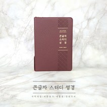 개역개정 큰글자 스터디 성경 대합본 천연우피 버건디