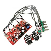 GPS재방사 DC 12V 24V PT2399 디지털 마이크 오디오 앰프 보드 가라오케 플레이트 리버브 프리 앰프 리버버, 01 Red