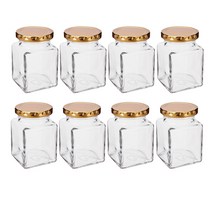 글라스락 허브 사각러그 유리병 골드 150ml + 뚜껑 랜덤 발송, 48세트