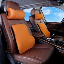 차량용 메모리폼 허리쿠션 등쿠션 인조이시리즈 093MS, 옵션: 허리쿠션-블랙(낱개