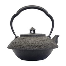 일본 남부철기 찻주전자 티포트 다도 iwachu 11706 tetsubin type 18 toya 검정 구운 냄비 직화용 0.4 gal(1.2 l)