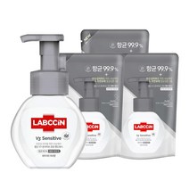 랩신 센서티브 핸드워시 파우더리 허브향 본품 250ml + 리필 220ml x 3p 세트, 1세트