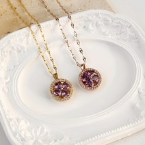 갤러리에이 그레이프 스톤+ 코인 플라워 써지컬스틸 동그라미 돌아가는 바람개비 목걸이