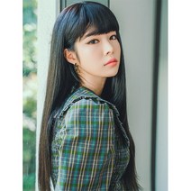 가발나라 여성 인모 100% 붙임머리 헤어피스 스트레이트 45cm 12피스+가발브러쉬 증정, 다크블랙