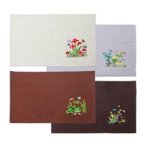 박씨상방 고급 손자수 초충도 식탁매트T, 상세설명 참조, 갈색