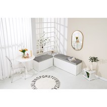 고래가구 청호 벤치수납장 800 1200 수납의자 방석포함, 1200사이즈