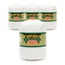 필립섬유 쎄비 실크 인견사 뜨개실 90g x 4p, 801 흰색, 4개