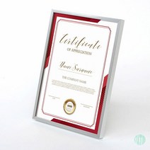 평면 상장액자 A4 실버 임명장케이스 임명장액자 표창장액자 등록증액자