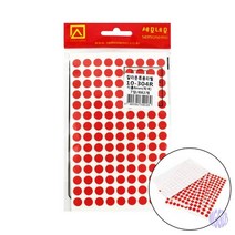 원형스티커 지름8MM 7매 적색 원스티커 동그라미스티커 팬시스티커 문구도매