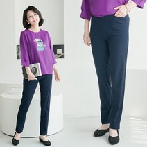 쉬즈마담 P91447 중년여성 쿨 슬림 밴딩팬츠 엄마옷 쇼핑몰