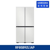 [지펠] [856L] 삼성 비스포크 4도어 글라스 [RF85B91F1AP], 색상:글램 바닐라