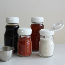 도요사사키 글라스 화이트 양념통 유리양념병 485ml 2개세트