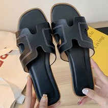 드레시백 마들렌 심플 플랫 뮬 슬리퍼 사무실 거실 실내화 1.5cm