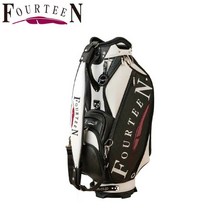 - 포틴 골프 투어 모델 CB0312 카트 캐디 백 블랙 × 화이트 FOURTEEN 가방, [01] 블랙 X 화이트