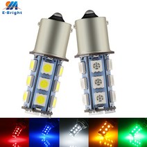 2X DC12V P21W 1156 BA15S 5050 18 SMD LED 전구 차량용 라이트 턴 시그널 백업 리버스 테일 램프 화이트, 03 빨간_03 3156