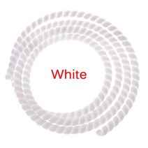 2M 8mm/10mm/14m 나선형 랩 슬 리빙 튜브 난연성 케이블 보호 슬리브 밴드 권선 파이프 와이어, 02 white_03 14mm