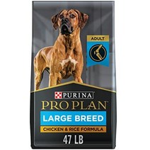 퓨리나 pro plan high protein digestive health large breed 건식 강아지 사료 chicken and -, 건식 사료, 치킨 라이스, 47파운드 가방