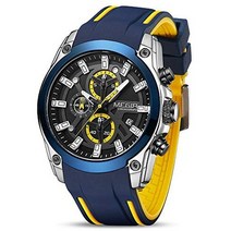 MEGIR Waterproof Sports Watches for Men Fashion Quartz Military Chronograph Mens Wrist Watch with C