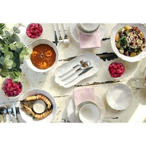 쑤저스 suzzers 밥공기 대접 찬기 북유럽 그릇 접시 고급 세트 타원형접시 예쁜파스타접시 빈티지, 4.5인치 공기