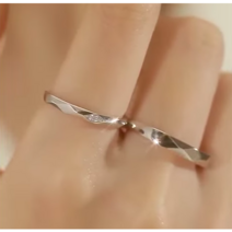 YISU S925 은 다이아 커플링 20대 여자 남자 대학생커플링 조절형 심플 커플링 한쌍 실버반지 고급 선물