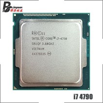 CPU 컴퓨터씨피유인텔 코어 i7-4790 i7 4790 3.6 GHz 쿼드 CPU 프로세서 8M 84W LGA 1150
