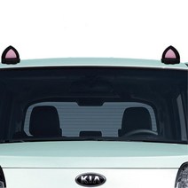 20대여자 자동차 익스테리어 고양이귀 지붕장식 신차선물 귀여운 흠집커버, 블랙