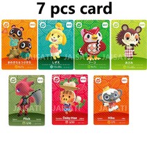 닌텐도 호환 NS 스위치 애니멀 크로싱 뉴 호리즌 시리즈 5 아미보 카드 게임 리프 ACNH Amxxbo 사샤 48 개, 11 7 pcs