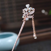 1+1 여자 머리 헤어 비녀 전통 한복 올림 쪽 머리 핀 삔 궁전 공주 고전 고대 장식 뒤꽂이 장식 악세사리