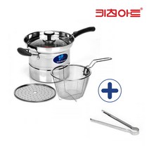 키친아트냄비 스텐 파스타 국수냄비 야채데치기+집게증정, 키친아트 냄비 18cm