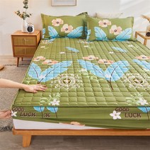 라지킹침대 두꺼운 퀼트 장착 침대 시트 퀸 킹 사이즈 미끄럼 방지 방진 커버 1 장, [06] 2pcs 47x74pillowcase, [08] xinshenhuo