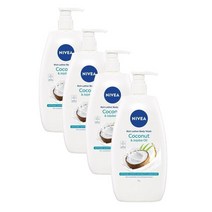니베아 코코넛 앤 호호바 오일 샤워젤 바디워시 클렌저 1L Nivea Coconut Jojoba Oil Shower Gel, 4개
