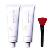 닥터큐먼 T1 보습크림팩50gX2개+스패출라 랜덤브러쉬세트 수분광채 얼굴에 바르는 슬리핑팩 닥터큐 민 필름마스크팩, 1세트, 50G