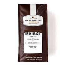 Fresh Roasted Coffee Dark Brazil Cerrado 2 lb (32 oz) Med-Dark Roast Whole Bean Kosher null, 1