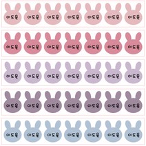 디자인아지트 플레인방수네임스티커 55종류 3장+3장 네임스티커, 56_플레인 컬러 레빗, 1set