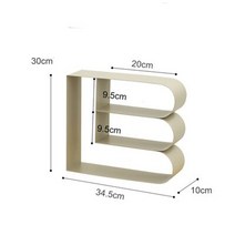 모던 디자인 콘솔 수납 장식장 유리장 진열장 인테리어금속 선반 스토리지 랙 책상 정리, 3