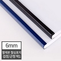현대오피스 페이퍼프랜드 열제본 철심표지 6mm 열표지 60매이내제본 유니바인드 호환, 100매 검정