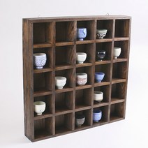 느릅나무 벽걸이 25칸 장식장