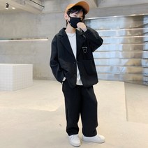 빠빠야네 키즈 주니어 남아 와플 폴보이 정장 상하세트 봄가을