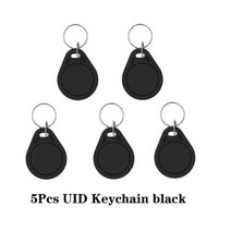 RFID 액세스 제어 복제 배지 NFC 스마트 칩 0 블록 재기록 복사 키 Fob 13 56MHZ 1K S50 복사기 태그 5 10 피스, 5PCS-UIDK-Black
